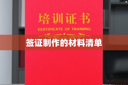 虎林签证制作的材料清单