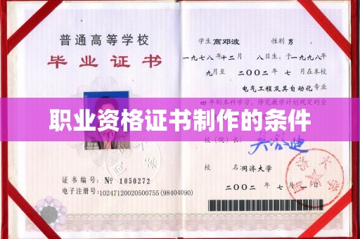 虎林职业资格证书制作的条件